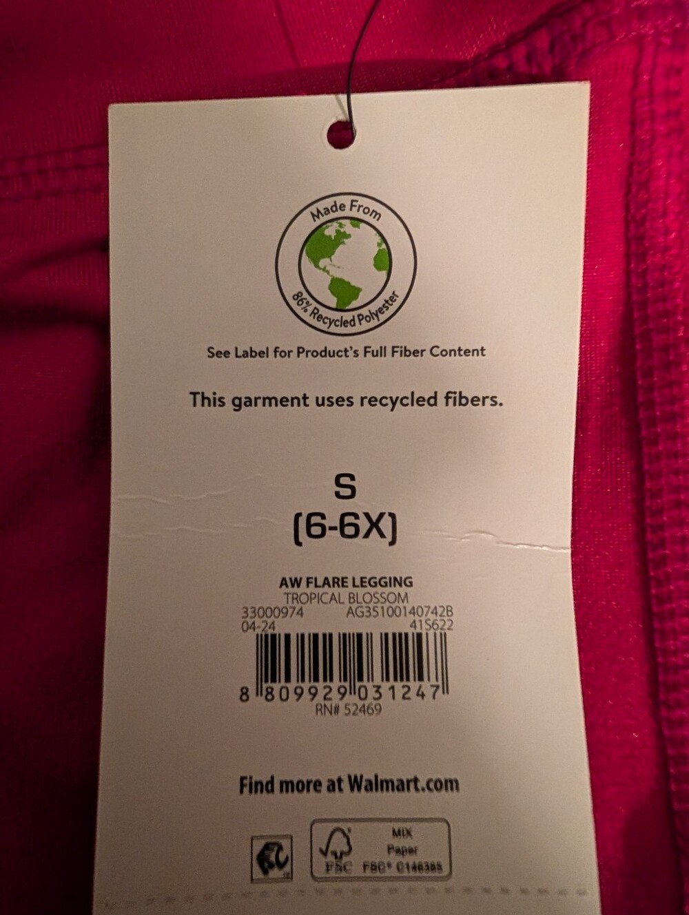 2 Pair Stretchy Flared Leggings - Violet & Pink - Picture 3 of 3